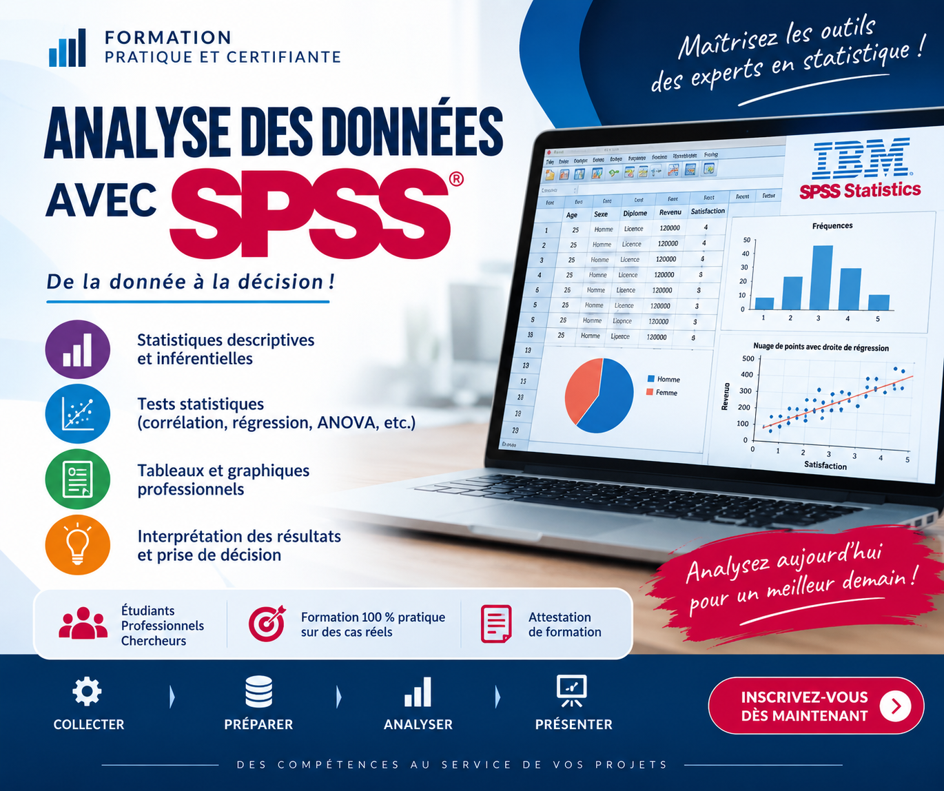 Maîtriser l’analyse des données avec SPSS